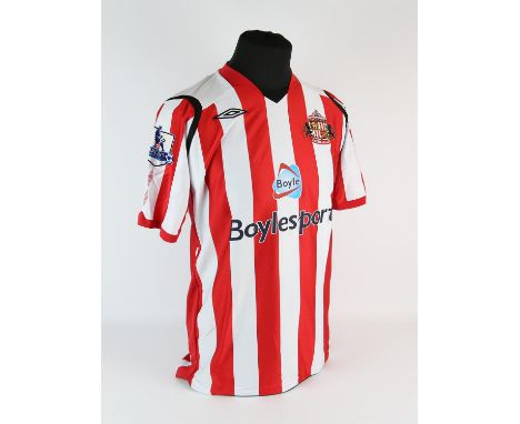 Sunderland A.F.C. Football Club, Leadbitter (No.18) Season shirt 2008-2009. S/S. Match Worn from 7 March 2009 Sunderland 1 - 