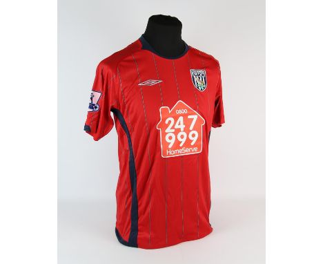 West Bromwich Albion Football club, Jara (No.36) Season shirt from 2010-2011, S/S. Match Worn (substitute) 23 April 2011 Spur