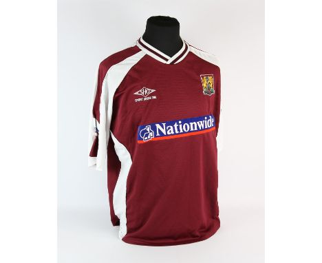 Northampton Town Football Club, Dryden (No.12) Season home shirt 2000-2001. S/S. Match Worn during season. Provenance direct 