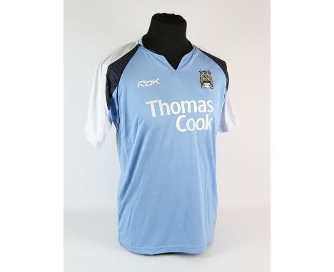 Manchester City Football Club, Ben Thatcher (No.3) Premier Season shirt 2006-2007. S/S. Match Worn during season. Provenance 