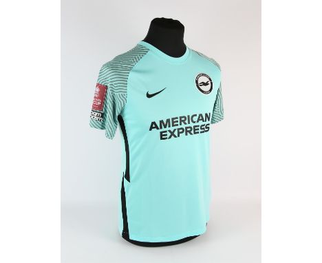 Brighton & Hove Albion Football Club, Alzate (No.17) FA Cup 4th Round shirt. S/S. Bench Worn 5 February 2022 Spurs 3 - 1 Brig