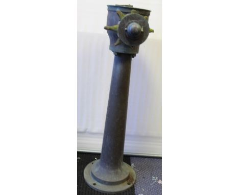 Brass ships steering station. Salvaged from North East Coast area. Made by Donkin & Co of Newcastle on Tyne. Model number 282