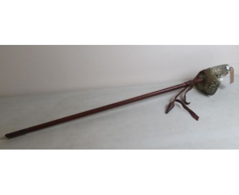 1897 pattern infantry officer's sword with George V cypher to hilt, complete with original leather tassel and scabbard. No vi
