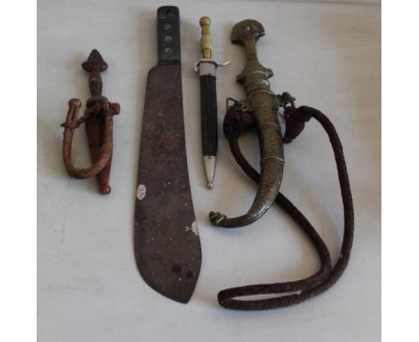 Selection of four knives and daggers, including a German 20th century Rich. Arb. Herder of Solingen stamped ceremonial dagger