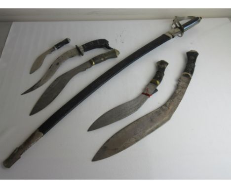 Reproduction Indian-style sword and dagger with a selection of Kukris (qty)POA  https://www.bradleys.ltd/quotation-request-fo