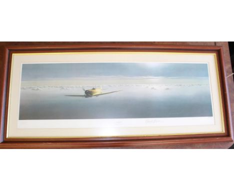Collection of Aviation prints. 'Lone Spitfire' signed by artist Gerald Coulson 110cmx50cm. 'The Dam busters' by Robert Taylor