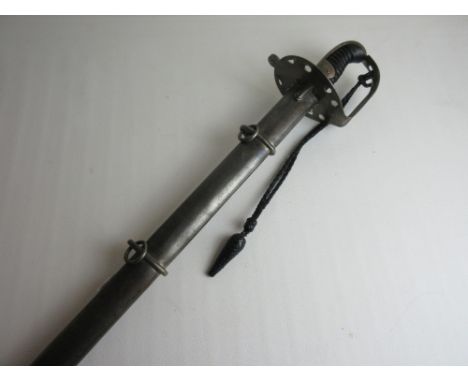 Quality reproduction 1796 British Heavy cavalry Trooper's sword complete with original scabbard. Patches of rust to scabbard 