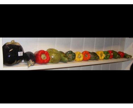 Selection of ceramic fruit 