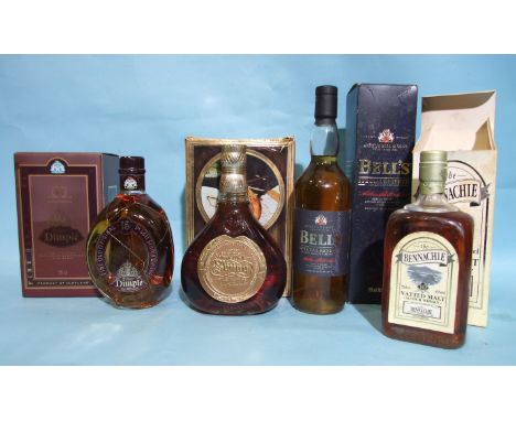 The Original Dimple De Luxe Scotch whisky 15-year-old, 40%, 75cl, (boxed), Johnnie Walker Swing whisky, 40%, 75cl, (boxed), B
