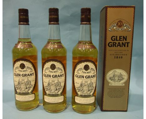 Glen Grant Single Malt Scotch whisky 10-year-old, 40%, 70cl, (one boxed), (3). 