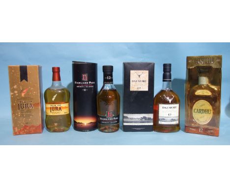 Highland Park Single Malt whisky 12-year-old, 40%, 70cl, (in sleeve), The Dalmore Single Malt whisky 12yo, 40%, 70cl, (boxed)