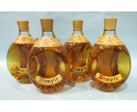 John Haig &amp; Co. Dimple De Luxe Scotch whisky 12-year-old, 40%, 75cl and 70% 26⅔fl.oz, (three bottles), (4). 