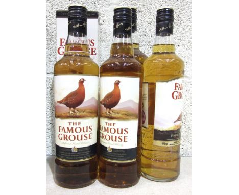 The Famous Grouse Finest Scotch whisky, 40%, 1L, (x1) and 40% 70cl, (x3, one boxed), (4). 