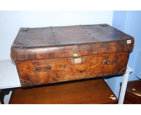Leather trunk