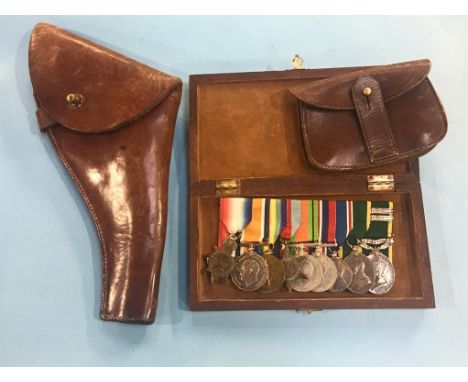 Set of medals to Cpl P. Johnson, 2006 6280761, World War I trio, Coronation medal and two Territorial Efficiency medals, with