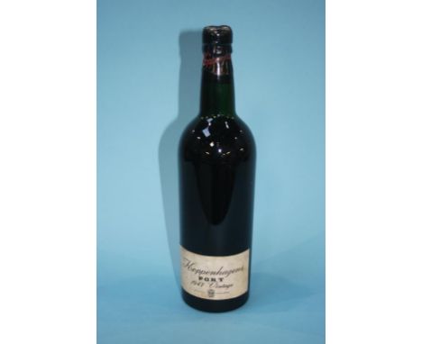 A bottle of Koppenhagens Port, 1947 vintage