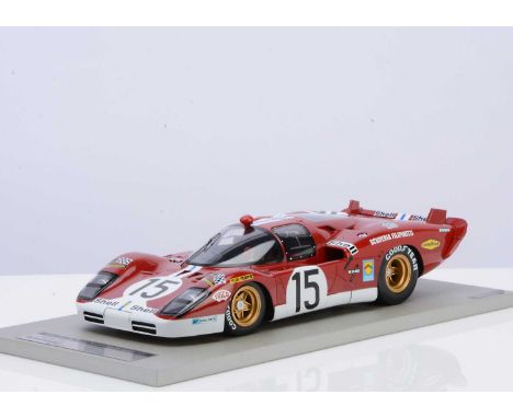A Tecnomodel Mythos Series 1:18 Scale Ferrari 512S Long Tail Le Mans 24h 1970 Team Filippinetti, TM18-04H, in original box, V
