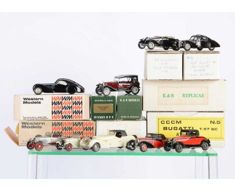 Kit Built 1:43 Scale Resin &amp; White Metal Models, MA Collection N.46 1929 Bugatti 44, N.58 Bugatti 57 Atlanta 1936, CCCM N