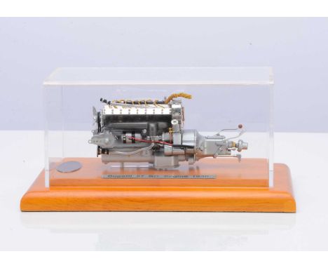 A CMC 1:18 Scale Bugatti 57 SC 1938 Engine, M-112, in original box with certificate, swing tag, tool and case, E, box VG