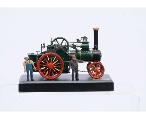 A Factory Built Bassett Lowke 1:43 Scale Burrel Type Traction Engine, white metal model in original polystyrene box with two 