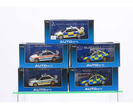 Cheshire 999 Models & Similar 1:43 Scale Code 3 Imprezza & Lancer Police Vehicles, originally AutoArt models, Essex Police Su