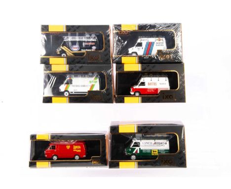 Ixo 1:43 Scale Racing Assistance/Support Vehicles, RAC279X Fiat 242 (Assistenza Totip Jolly Club) 1985, RAC320 Fiat 238 Van R