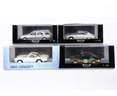 Neo 1:43 Scale Models, Lancia Flavia Sport Zagato 1966, Lancia Thema SW 3.0 V6 LX 1992, NEO45230 Ford Escort RS Gr.2 Castrol-