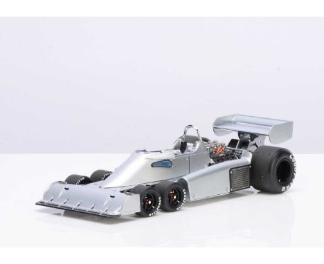 A Exoto Grand Prix Classics 1:18 Scale Tyrrel Ford P34 1976 Works Prototype Satin Aluminium Finish, GPC97047, in original box