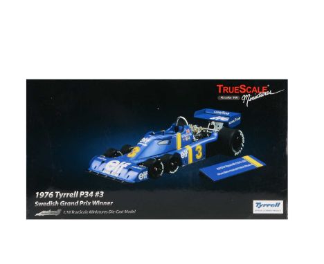 A TSM Model 1:18 1976 Tyrrell P34 #3 Swedish Grand Prix Winner, TSM10185, unmade in original box with certificate, instructio