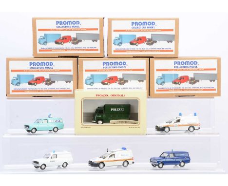 Promod White Metal & Resin 1:43 Scale Police Vehicles, PRO355 Thames Valley Ministry Of Defence Police Van, PRO339 Staffordsh