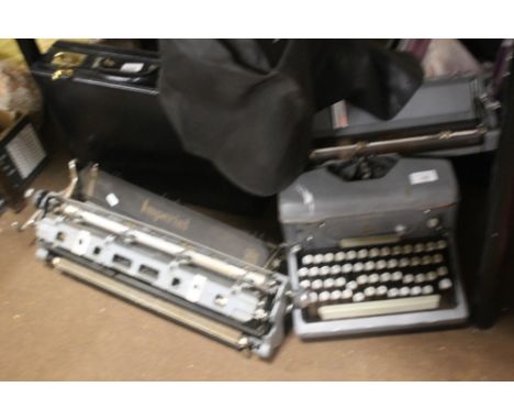 AN IMPERIAL TYPEWRITER TOGETHER WITH A BRIEFCASE