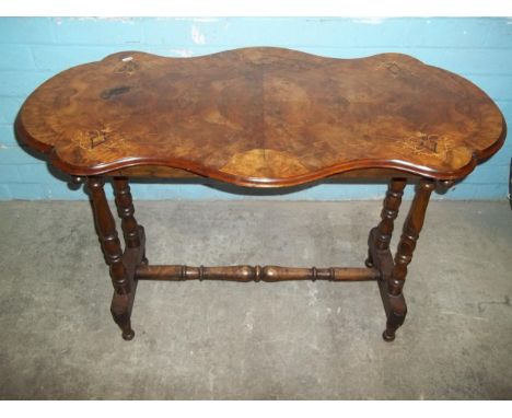 AN ANTIQUE INLAID SOFA HALL TABLE