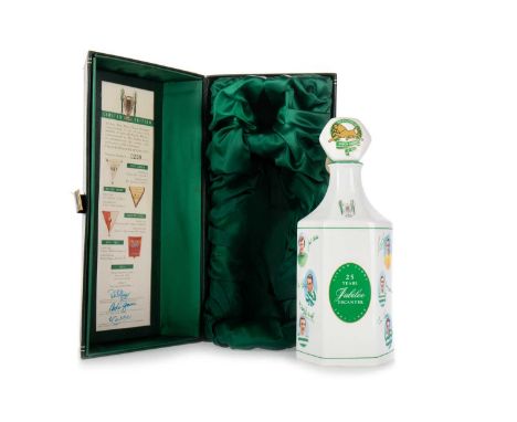 CELTIC F.C., LISBON LIONS 25TH ANNIVERSARY DECANTER AND SIX GLASS SET, ALONG WITH ANOTHER 25TH ANNIVERSARY DECANTER both case