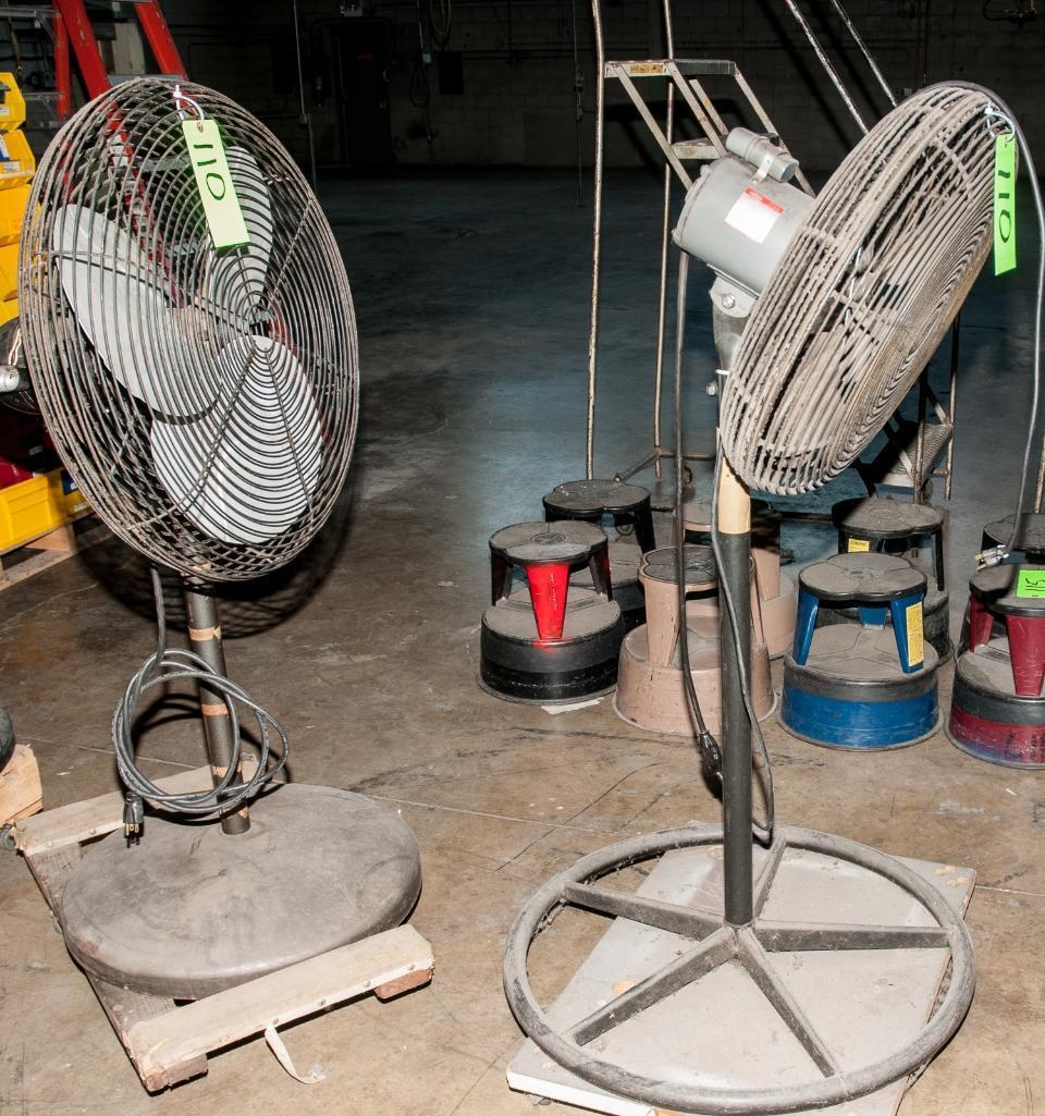 (2) Pedestal Shop Fans 1/4hp Appx. 18&22"