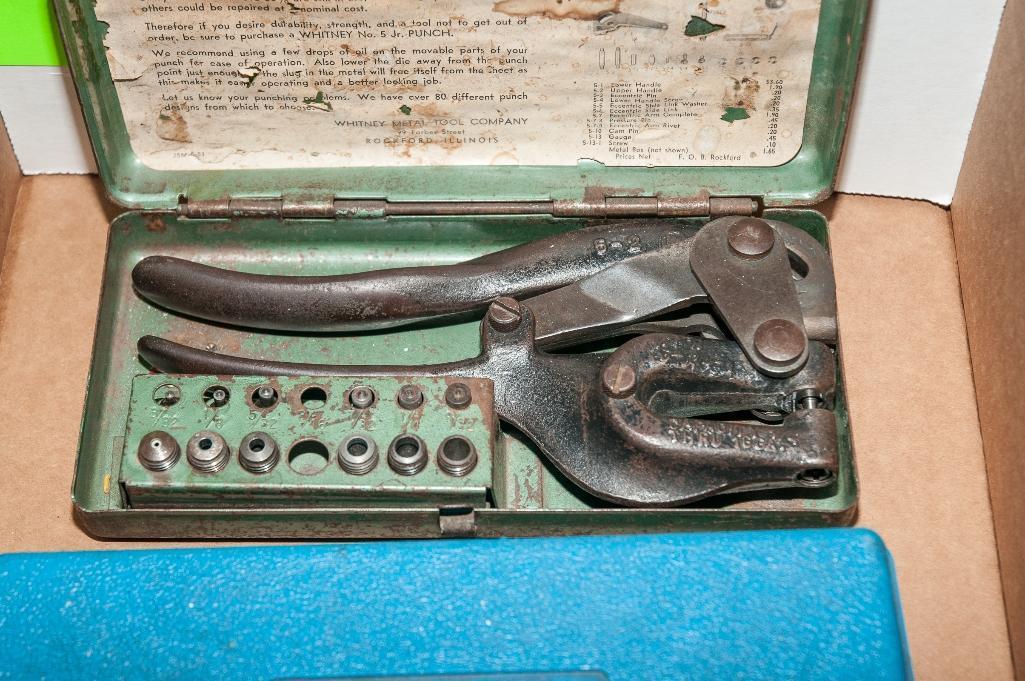 Whitney Metal Tools Co. Punch No 5 Jr. Set Complete and V.A.Whitney