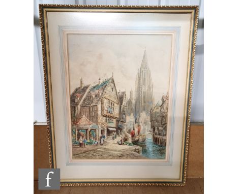 HENRY THOMAS SCHAFER (1854-1914) - Freiburg Baden, watercolour, signed, framed, 44cm x 34cm, frame size 63cm x 50cm, also one
