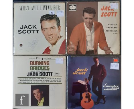 An autographed collection of four Jack Scott 1960s LPs, American and British releases,  to include American release, 'What Am