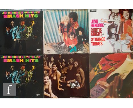 A collection of six Jimi Hendrix LPs, to include 'Electric Ladyland' Track 613 008/009, 2-LP, stereo, white text inside sleev