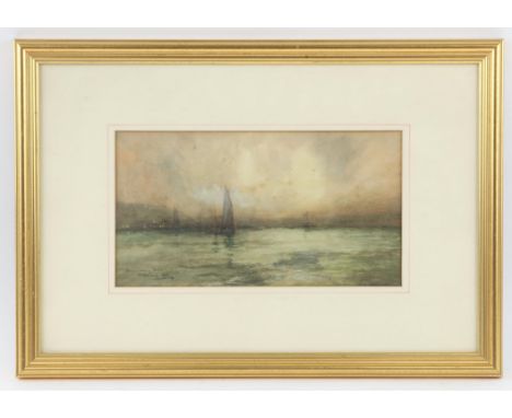 William Minshall Birchall (1884-1941). Scotch Herring Boats. Watercolour, 1910. Titled, signed and dated lower left. 13 x 25c