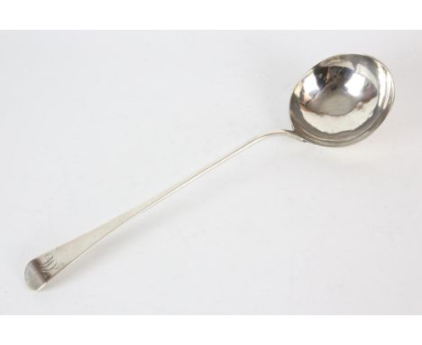 George III old English pattern silver ladle makers mark S.J, London 1765 5.5oz 176gm