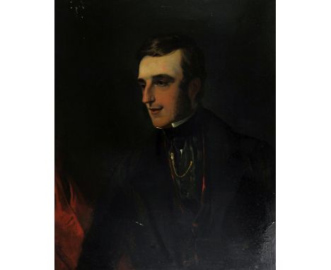 British School (19th century), Portrait of a gentleman, oil on canvas, 76 x 63cm, framed.Condition Report:  Relined, heavy op