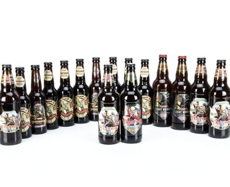 Iron Maiden Beer, sixteen full and unopened bottles of Iron Maiden Beer comprising five Trooper, two Light Brigade, eight Hal