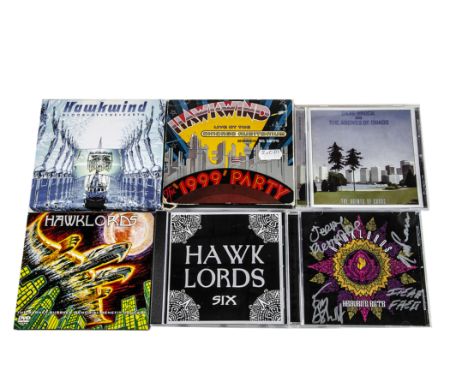 Hawkwind and related CDs, thirty CDs by Hawkwind, Hawklords, Dave Brock and Robert Calvert - Titles include Heaven's Gate (Si