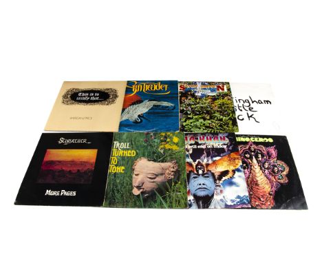 Progressive Rock LPs, eight albums of mainly Progressive and Heavy Rock comprising Nottingham Castle Rock, Storyteller - More