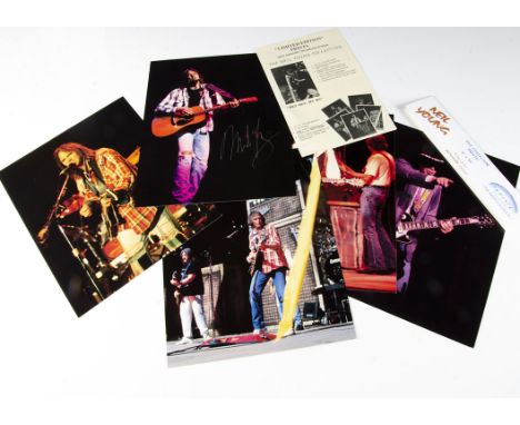 Neil Young / Signature / Bridge School, set of five limited edition prints of Neil Young live produced to aid the Bridge Scho