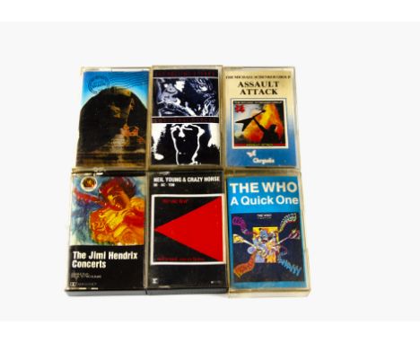 Rock Cassette Tapes, approximately one hundred and twenty cassettes of mainly Rock with artists including Jimi Hendrix, The W