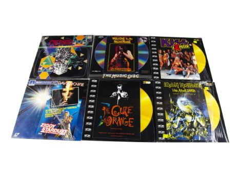 Rock / Metal Laser Discs, approximately thirty 12" Laser / Video Discs of mainly Classic Rock, Metal and Goth including Iron 