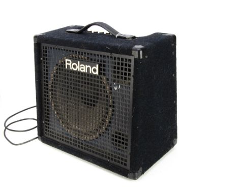 Roland Mixing Amplifier, a Roland KC-100 mixing keyboard amplifier and speaker S/N ZN60274, power and jack lead present, exce