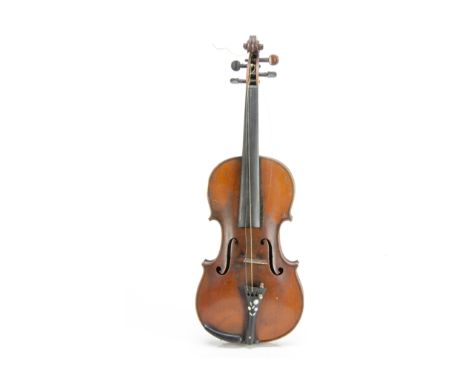 Francois Barzoni Violin, a full size French violin printed inside Francois Barzoni, fecit-anno 1891, Manufacture speciale de 