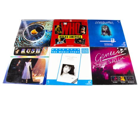 Prog Rock Laser Discs, seventeen 12" Laser / Video Discs of mainly Progressive Rock Bands / Artists comprising Pink Floyd, Ge